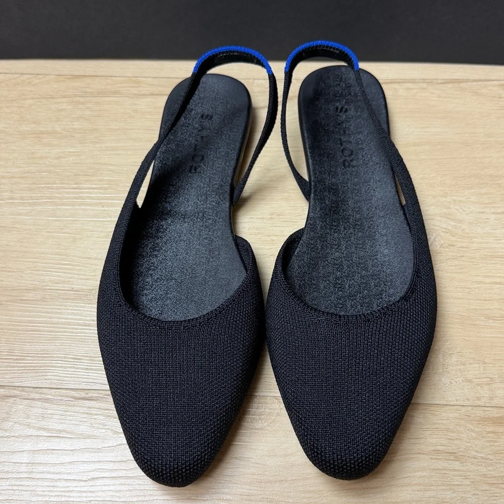 Rothy's The Almond Sling Back Black Size 8 1/2 US - Picture 4 of 9